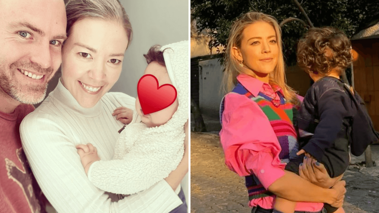 Fernanda Castillo y Erik Hayser llevaron a su bebé a ver un volcán: las fotos de su aventura