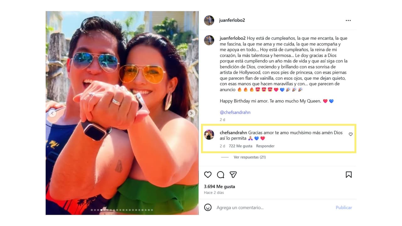 El último mensaje de la chef Sandra Díaz.