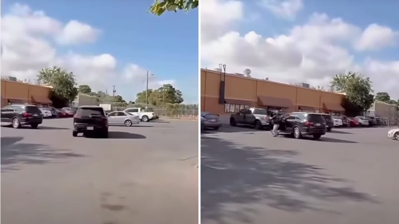 Un video que circula en redes sociales muestra un operativo con detenciones en el estacionamiento de un mercado latino sobre Westheimer Drive, en Austin.