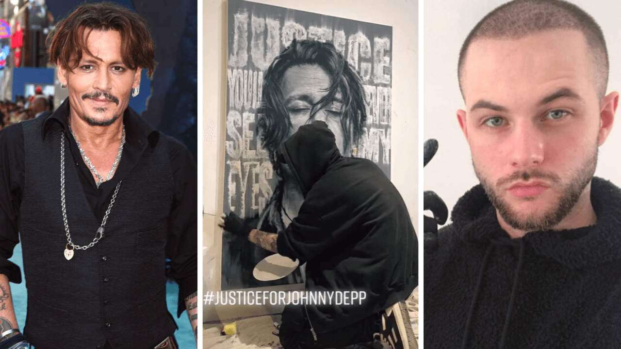 Johnny Depp recibió la pintura de un fan y demostró su lado más humano: el tierno momento
