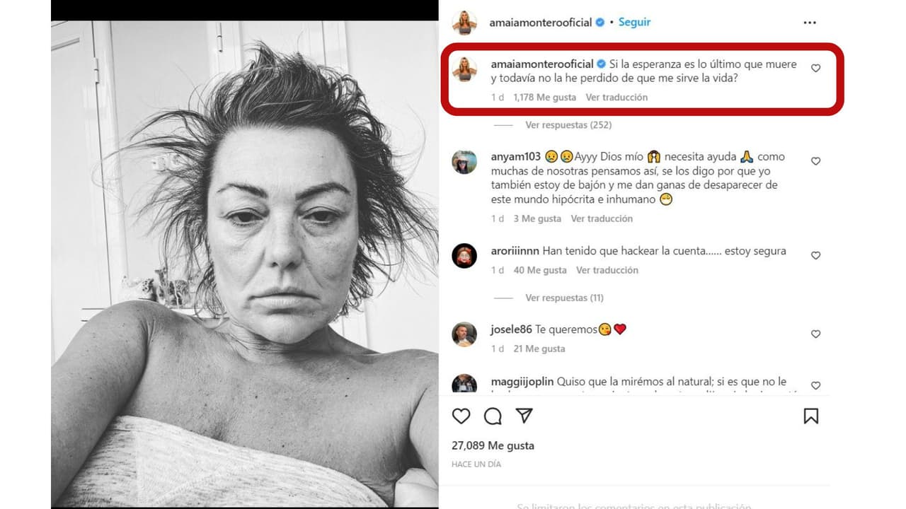 Amaia Montero preocupa a sus fans por su comentario en post de IG
