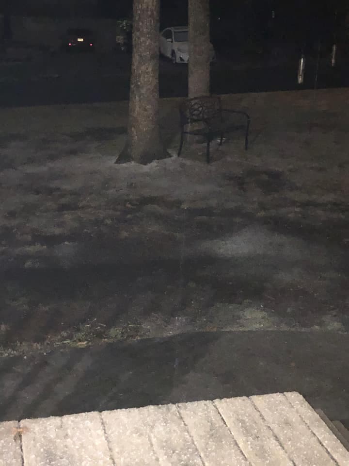 Eva María Matínez nos envi´ø está fotografía de la nieve que cayó en Lawrenceville.