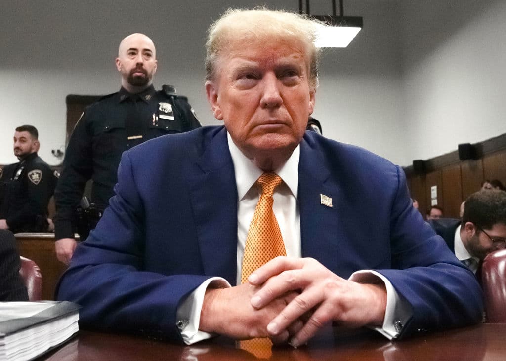 Trump en la corte de Nueva York. (Photo by David Dee Delgado / POOL / AFP) (Photo by DAVID DEE DELGADO/POOL/AFP via Getty Images)