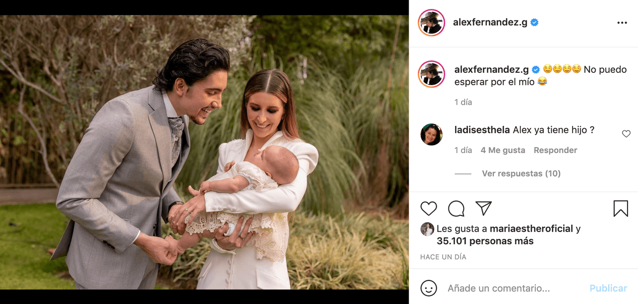A través de esta foto y el mensaje que publicó en su cuenta de Instagram, Alex Fernández dejó claro que quiere convertirse en papá muy pronto.