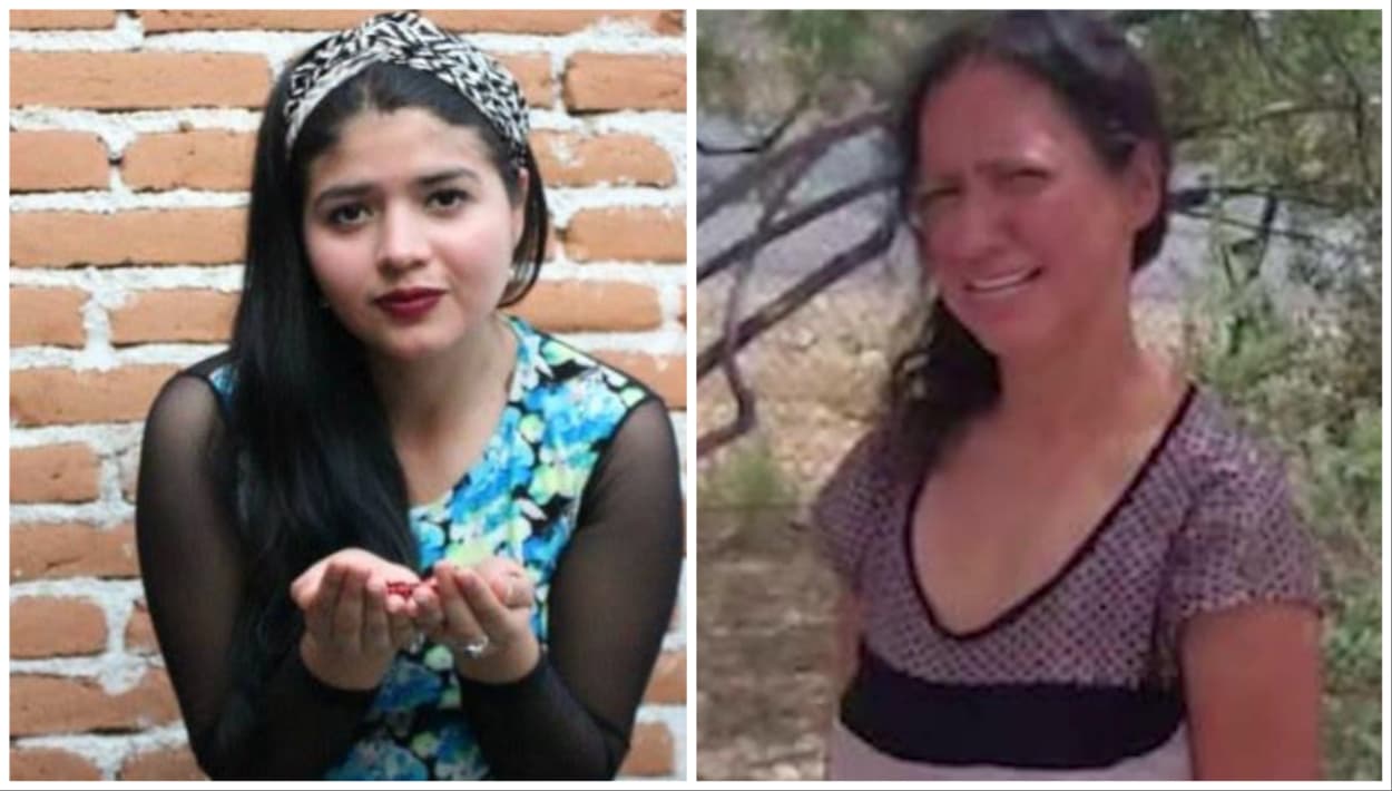 Elizabeth Laguna Salgado y Miriam Salgado.