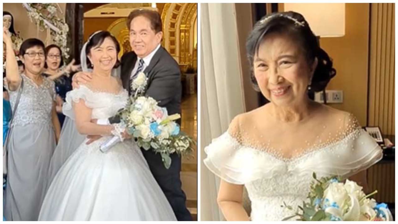 Mujer se casa a los 70 años con su excompañero de kínder: su historia parece de película