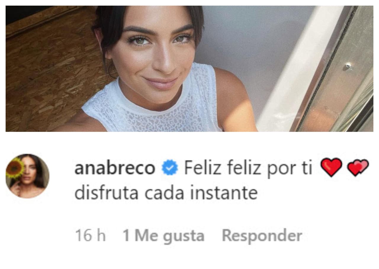 La actriz Ana Brenda Contreras se alegró con la noticia y la felicitó con este mensaje.
<br>