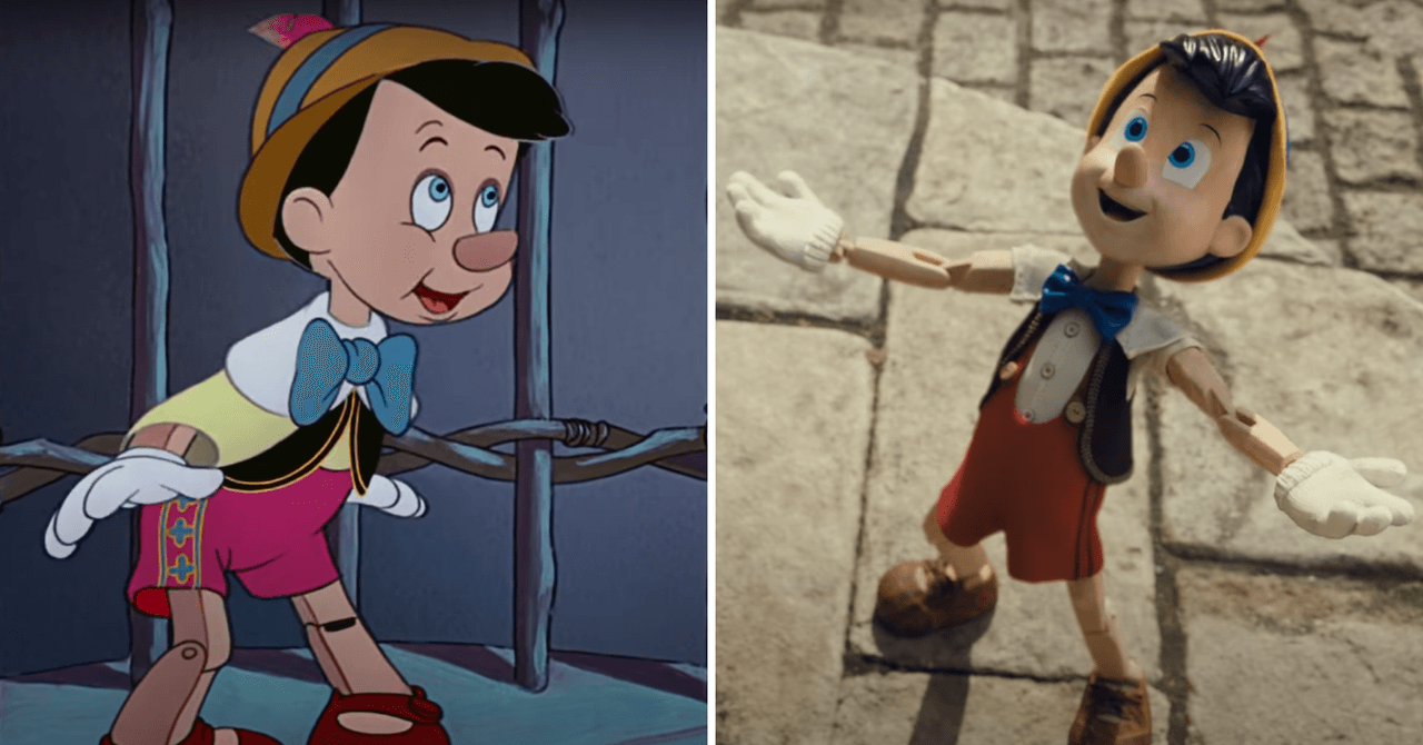 'Pinocho' animada vs. live action