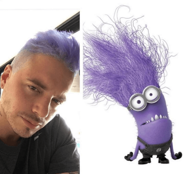 Y Balvin le encuentra el humor a los memes que le mandan sus fans con sus tonos de cabello.