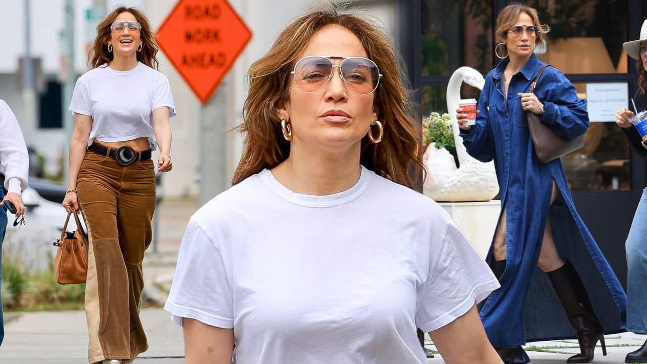 JLo deja ver de más con vestido Valentino mientras pasea por LA: ¿desliz o planeado?