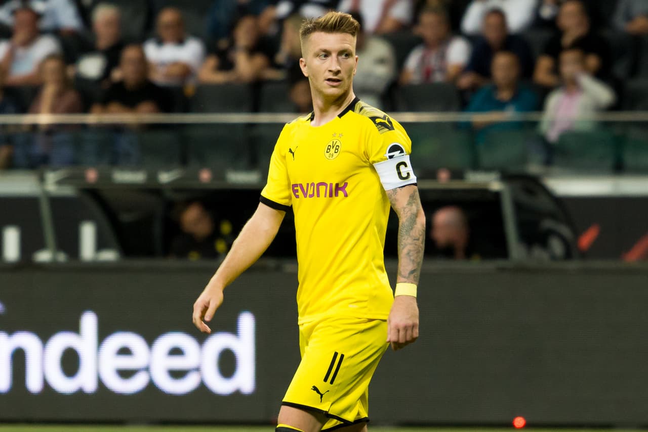 Marco Reus of Borussia Dortmund during the 1. Bundesliga match between Eintracht Frankfurt and Borussia Dortmund at the Commerzbank Arena on September 22, 2019 in Frankfurt, Germany. (Photo by Peter Niedung/NurPhoto via Getty Images)