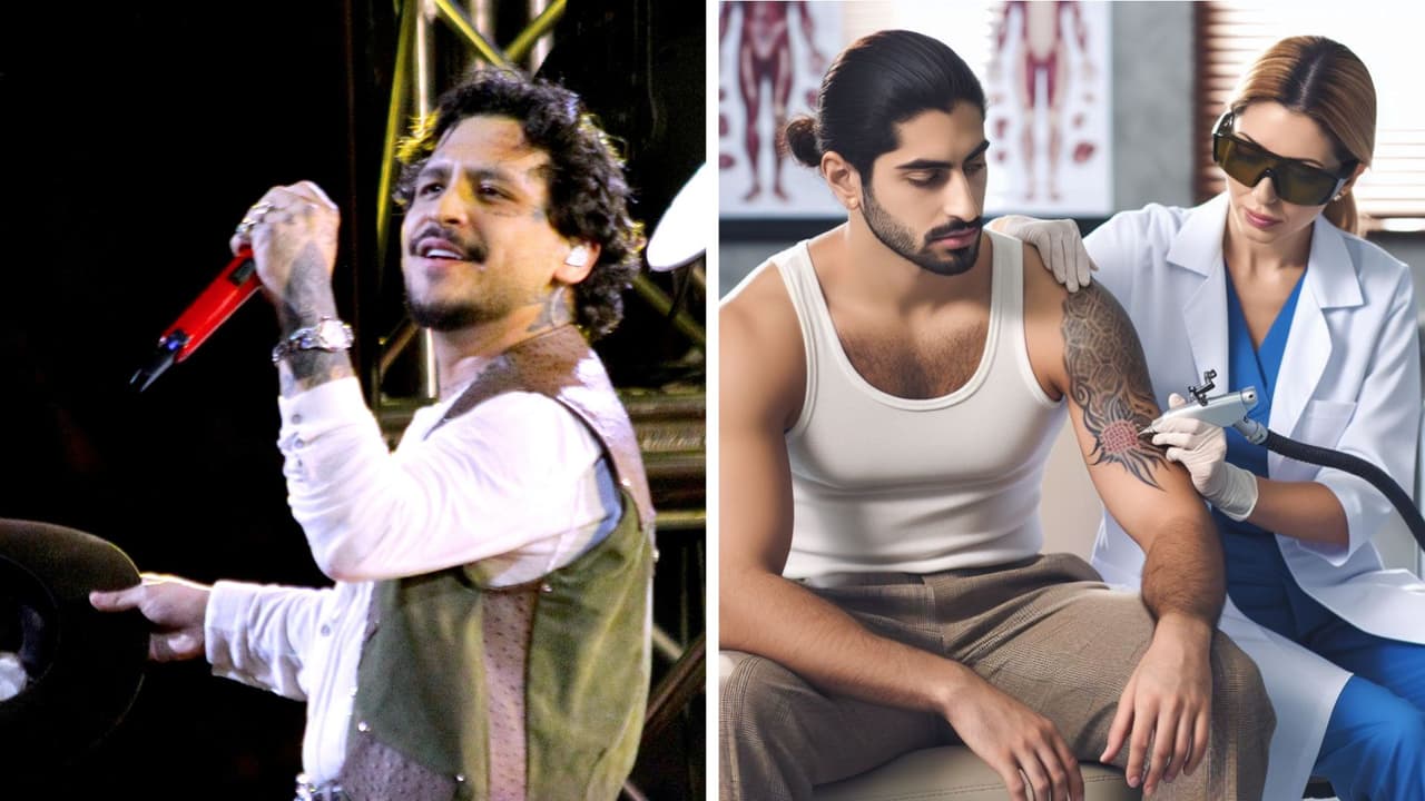 Nodal revela lo doloroso que ha sido eliminar los tatuajes de su cara con láser: “Lo hago por mi hija"