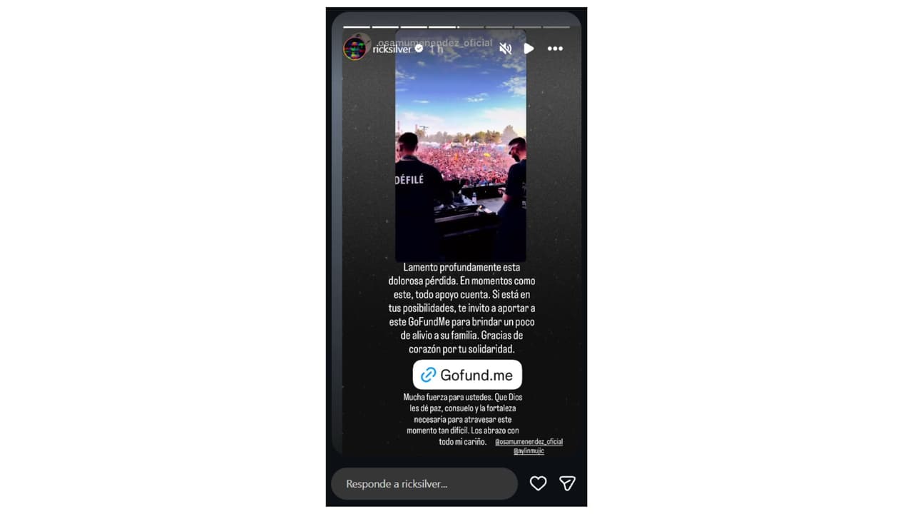 Rick replicó la publicación que Osamu Menéndez hizo en Instagram.