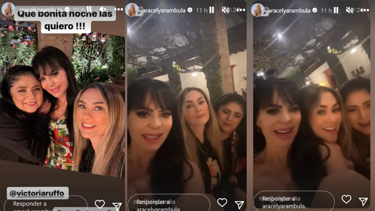 Aracely Arámbula reapareció al lado de Victoria Ruffo y Maribel Guardia en medio de la polémica por sus declaraciones en contra de Luis Miguel.