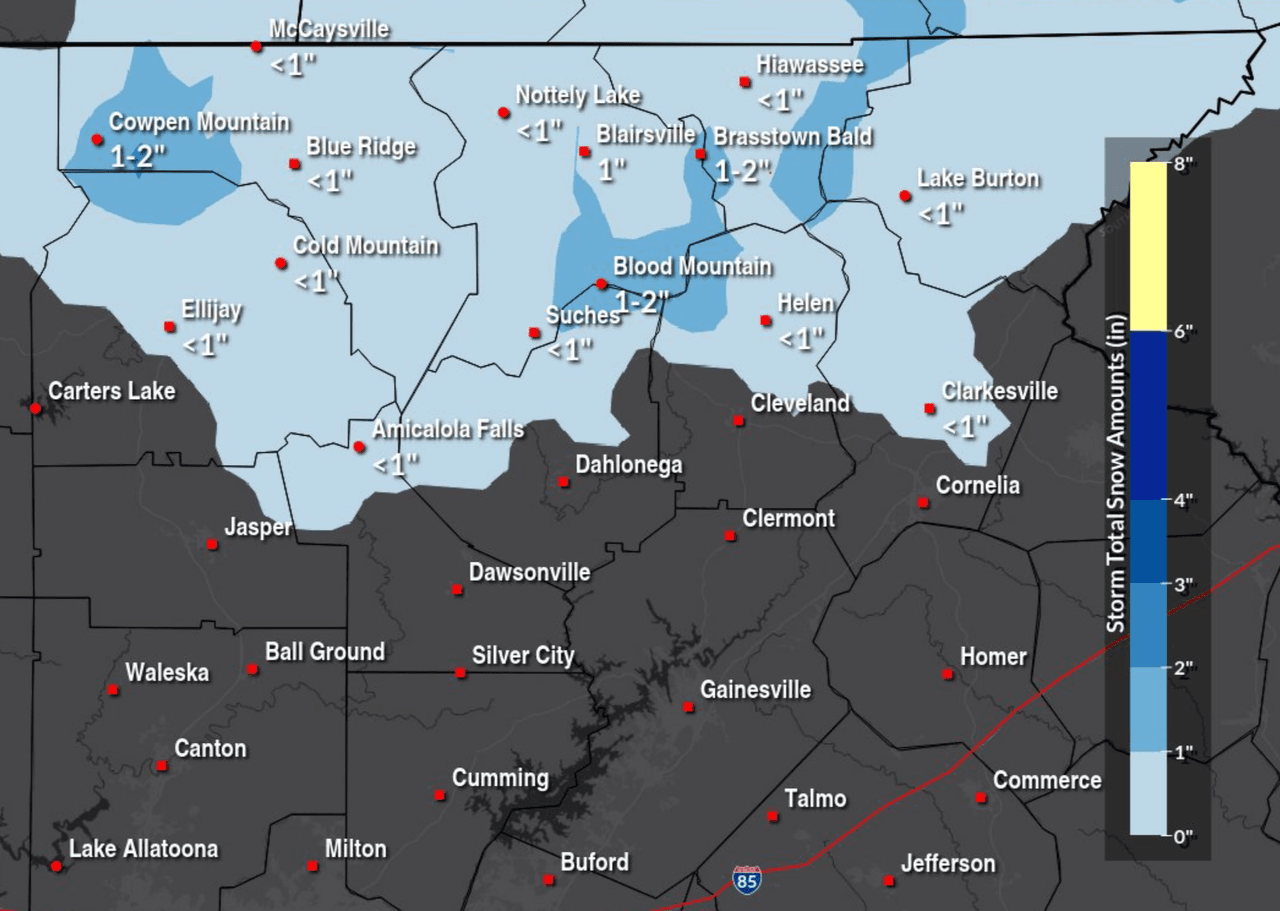 El NWS compartió un mapa para indicar qué zona podría ver nieve este lunes 10 de noviembre.