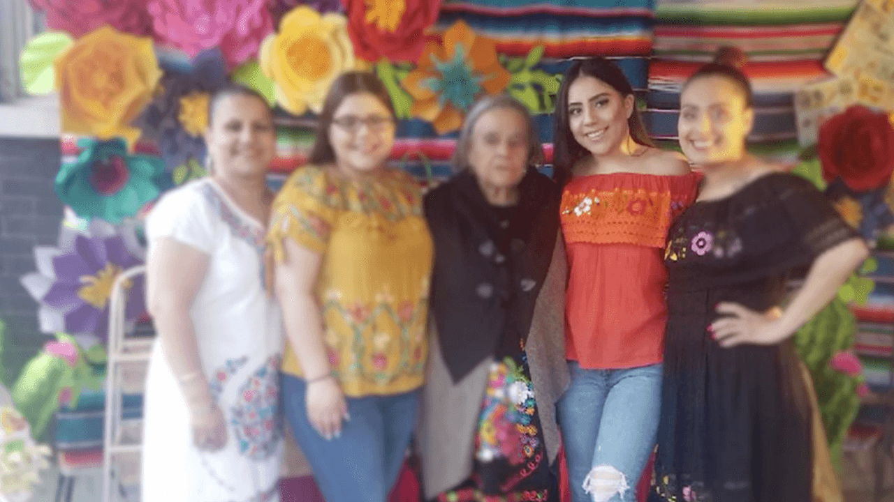 Maritza con su familia.