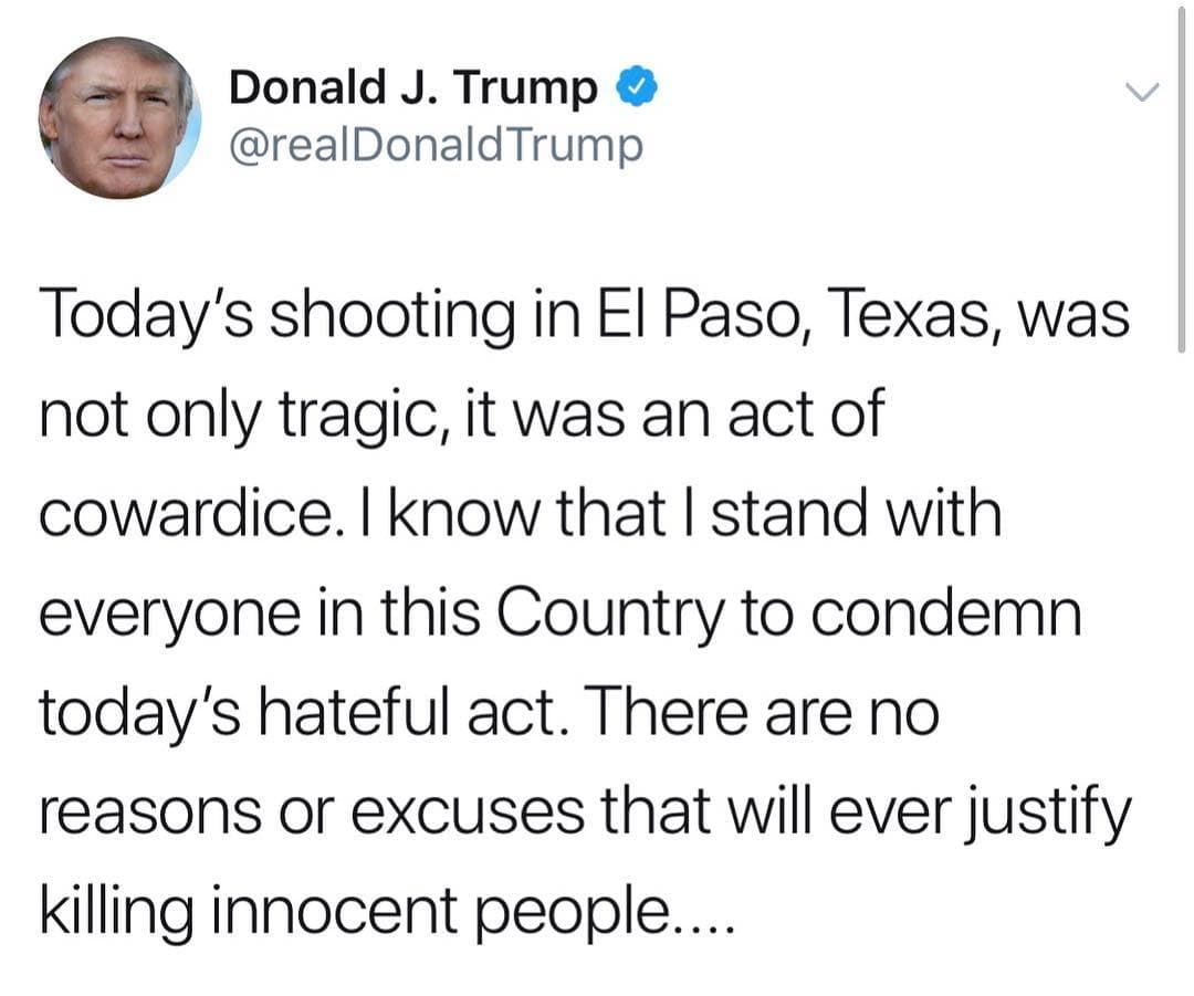 Por su lado,
<b>Rihanna</b> publicó el mismo mensaje que puso en su redes sociales Donald Trump y escribió un extenso mensaje.