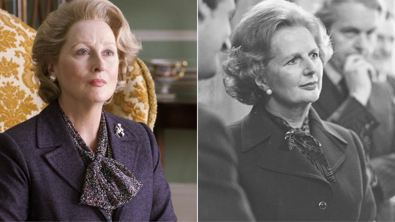 Meryl Streep en 'The Iron Lady' y Margaret Thatcher