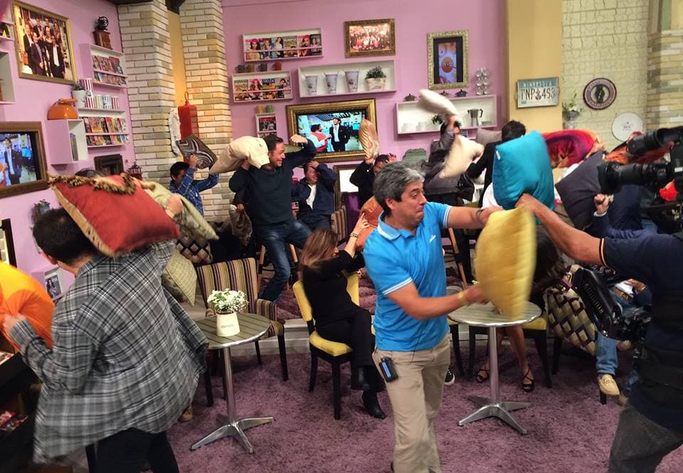 ¡Guerra de almohadas!