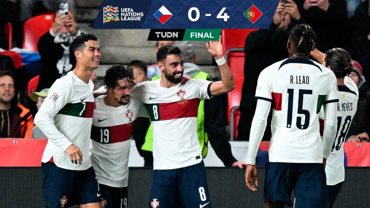 Portugal golea a República Checa en partido de 'terror' para CR7