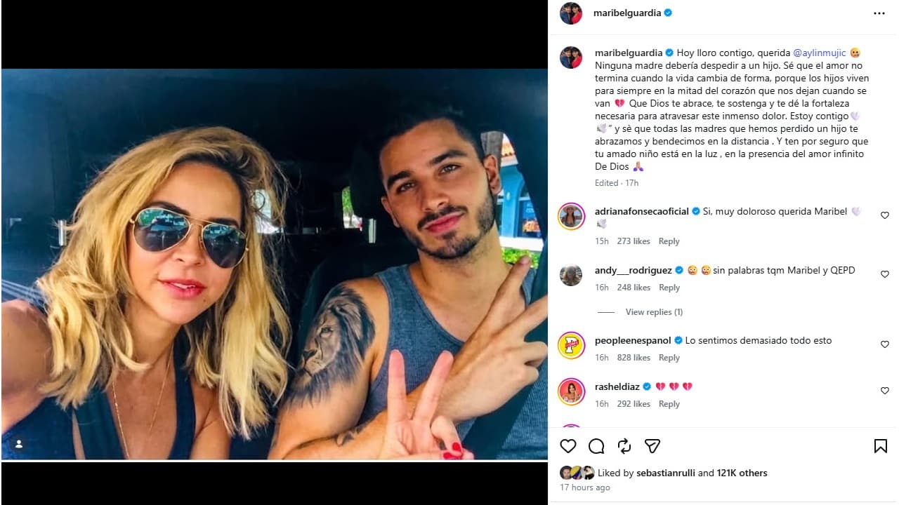 Maribel Guardia dedica emotivo mensaje a Aylín Mujica.