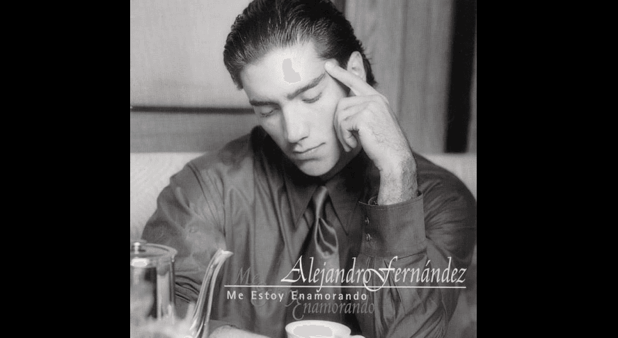 <b>24- Alejandro Fernández: 'Me estoy enamorando'</b>
<br>Copias vendidas: 576,000
<br>El Potrillo le sigue los pasos a su padre con su sexto álbum de estudio, lanzado en 1997. Veinte años después, Alejandro Fernández está nominado a Latin GRAMMY en las categorías de Mejor Album de Pop Contemporáneo por
<i>Rompiendo fronteras</i> y Grabación del Año por 'Quiero que vuelvas'.