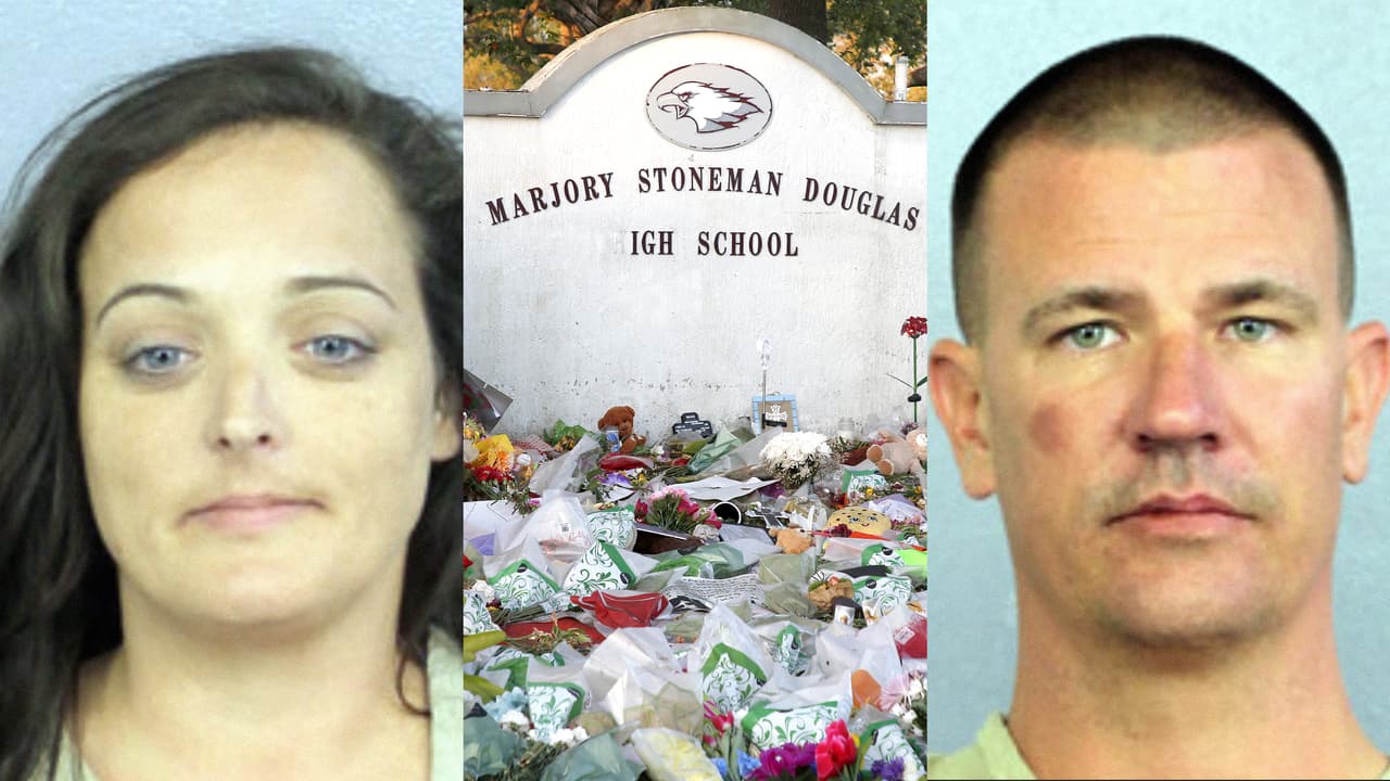 Arrestan a una pareja por robar artículos del monumento a los muertos de Parkland, según la policía