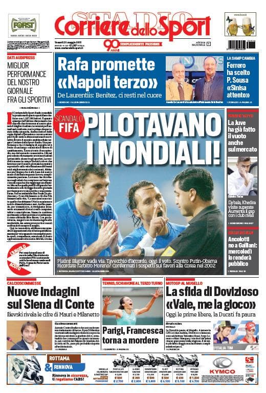 La FIFA arregló partidos del Mundial del 2002 según periódico Italiano