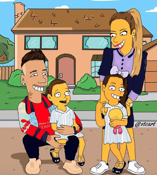 Otro de los brasileños presentes en esta colección es Roberto Firmino y su familia.