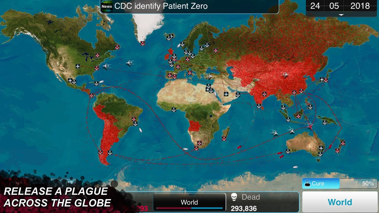 En Plague.Inc, el objetivo de los jugadores es crear un nuevo y letal patógeno que erradique a la humanidad, sorteando los esfuerzos de agencias sanitarias y mundiales.
