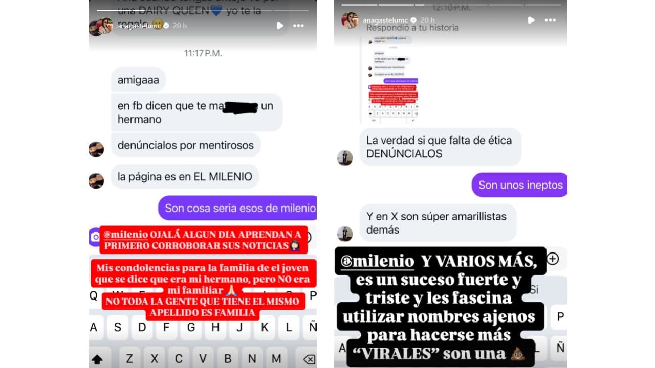 Ana Gastélum arremetió contra los medios que afirmaron ser hermana de César Gastélum.