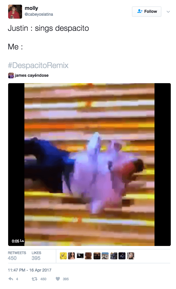 "Justin: despacito.
<br>Yo:...".