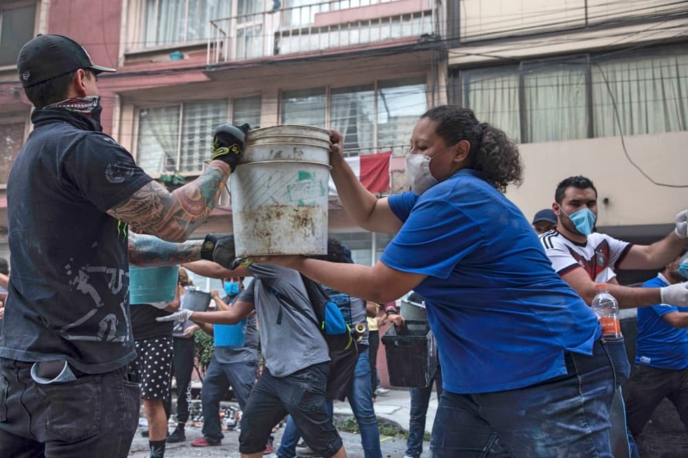 Solidaridad por terremoto en México 2017.