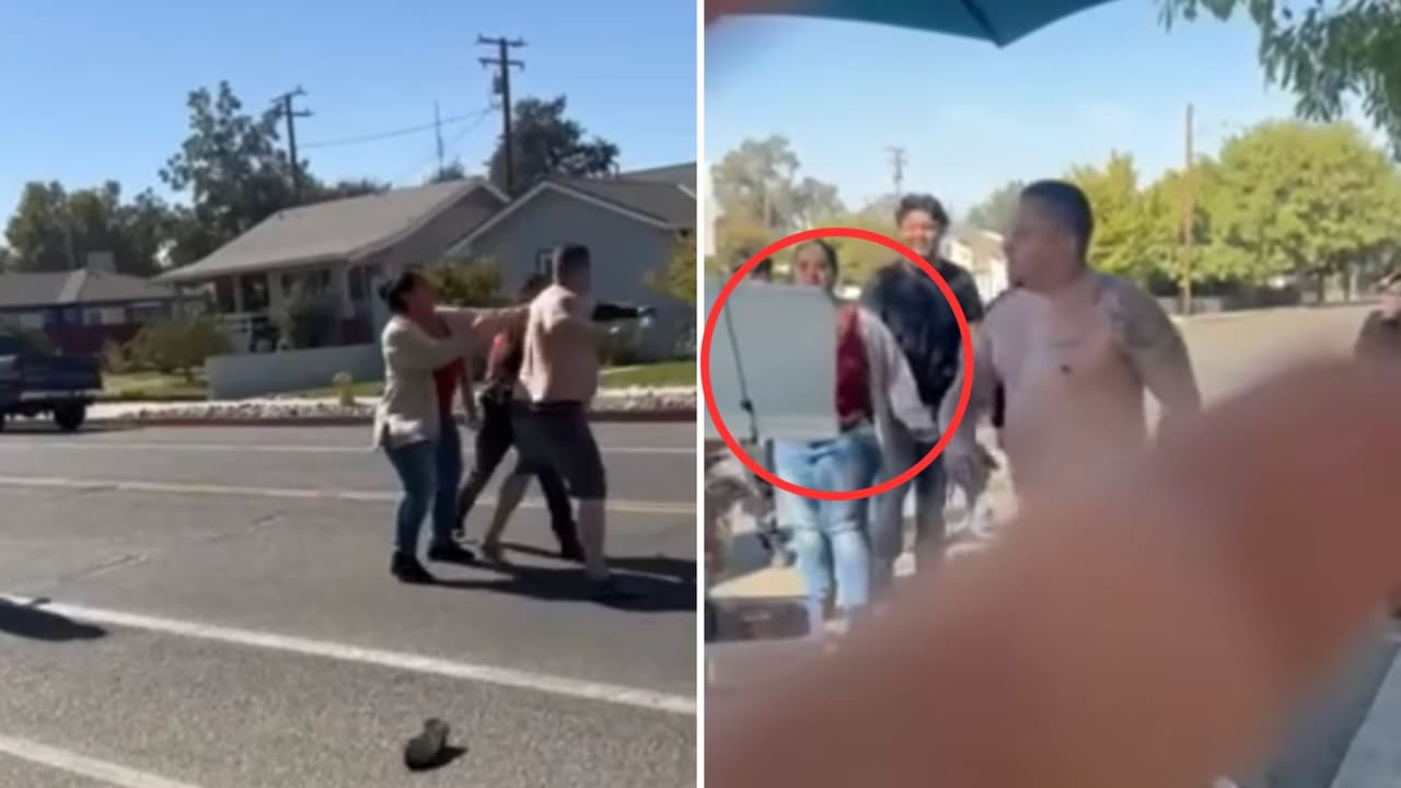 Loreto se defendió y las personas en el lugar intentaban separarlos. Minutos después,
<b>el sujeto soltó al vendedor y golpeó su carrito</b>, para dejarlo destrozado.