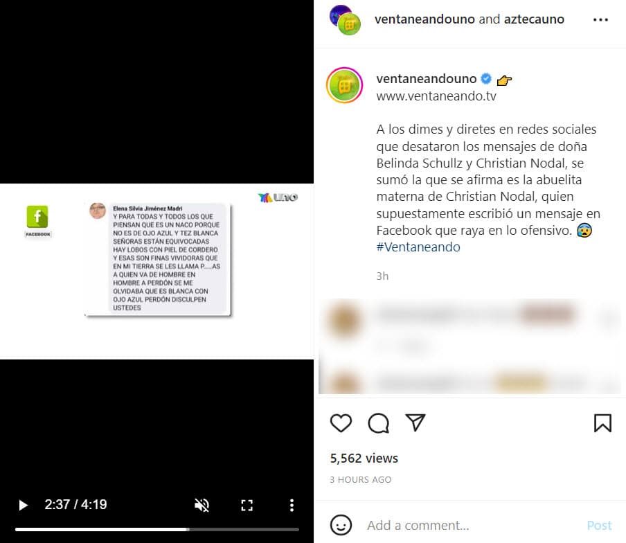 La abuela de Christian Nodal habría mandado contundente mensaje a quienes le dicen "naco" a su nieto.