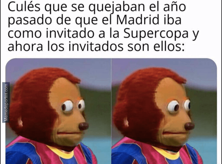 Los memes de la Supercopa de España se lanzan sin piedad sobre el Barcelona y el Real Madrod.