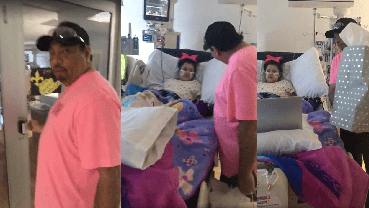 Jay Perez visits and surprises young fan at hospital