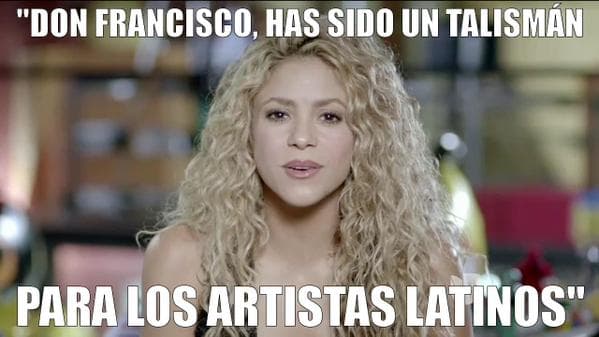 Shakira estuvo a la distancia en el final de Sábado Gigante.