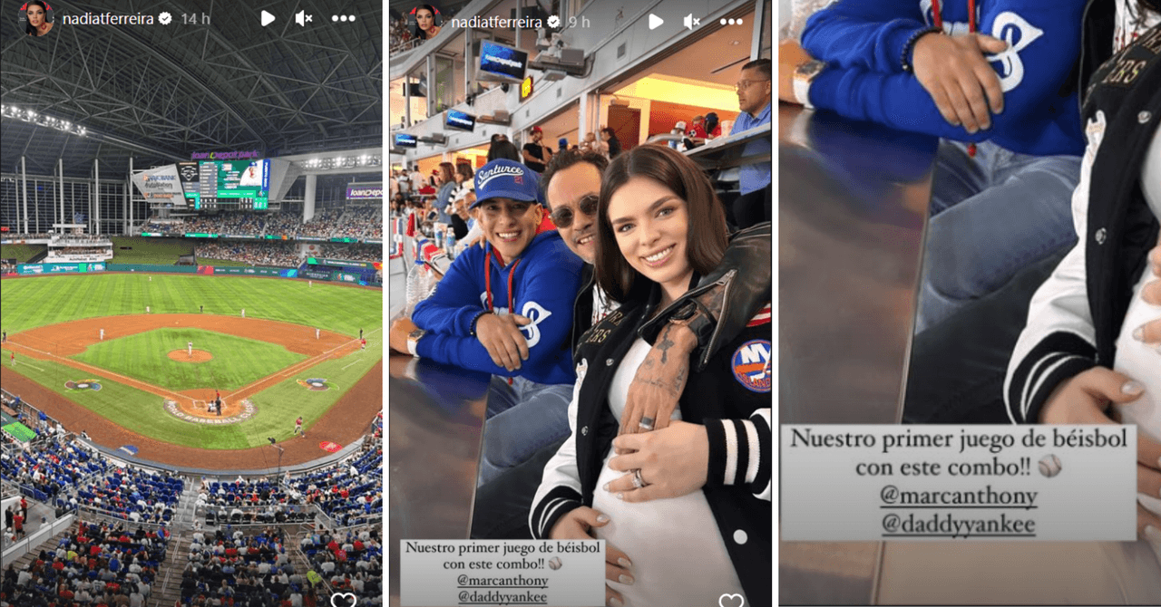 Marc Anthony y Nadia Ferreira llevaron a su bebé a su primer juego de béisbol