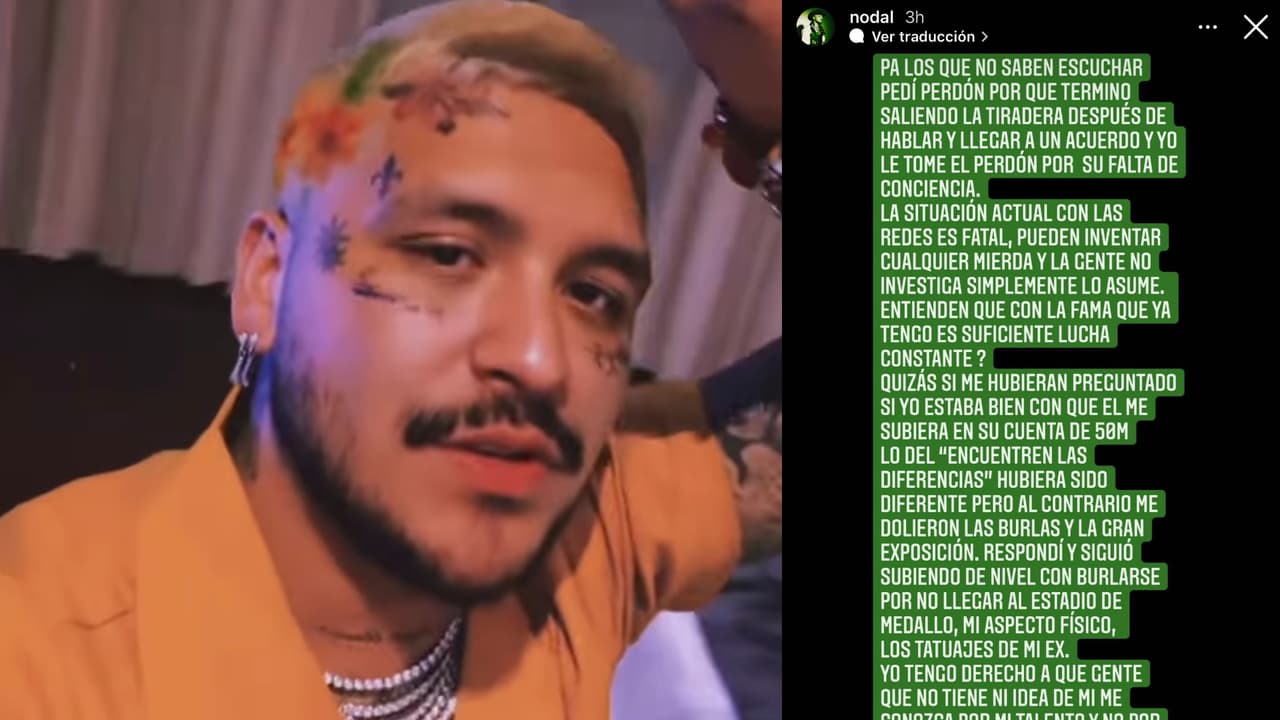 Christian Nodal emitió este mensaje tras decir que habló con J Balvin por la polémica entre ambos.