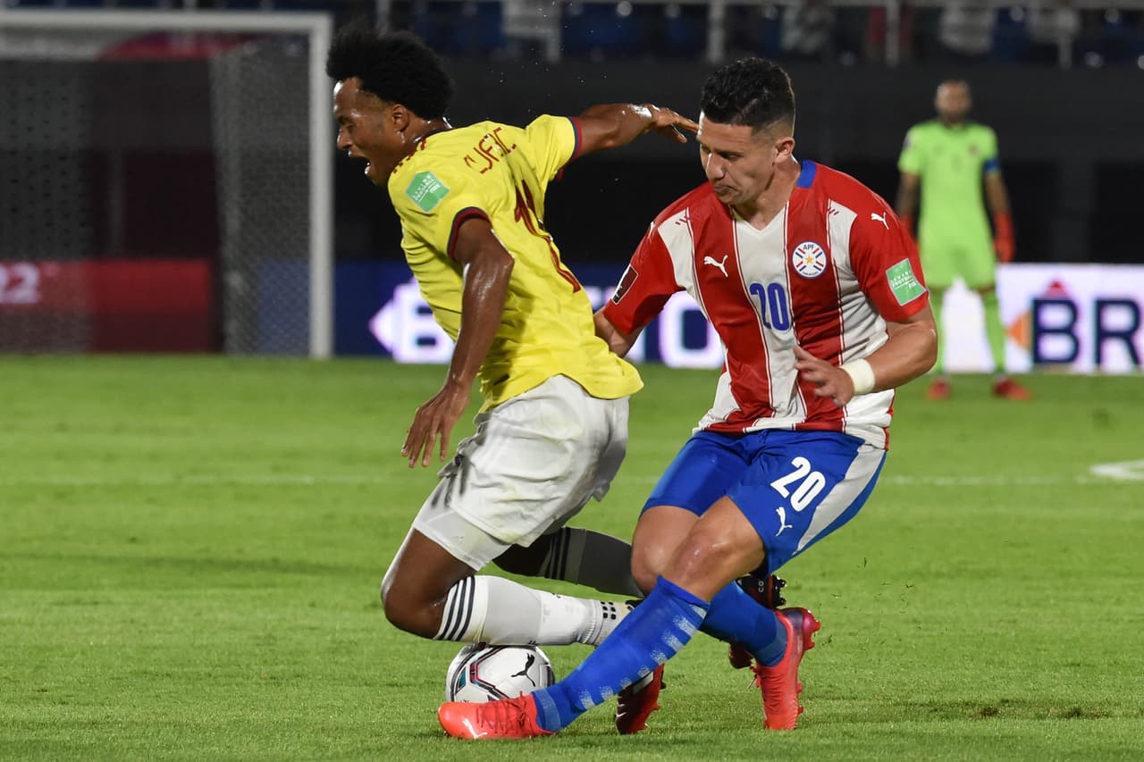 Paraguay no logró aguantar la ventaja y Juan Cuadrado marcó para que Colombia rescatara un punto.