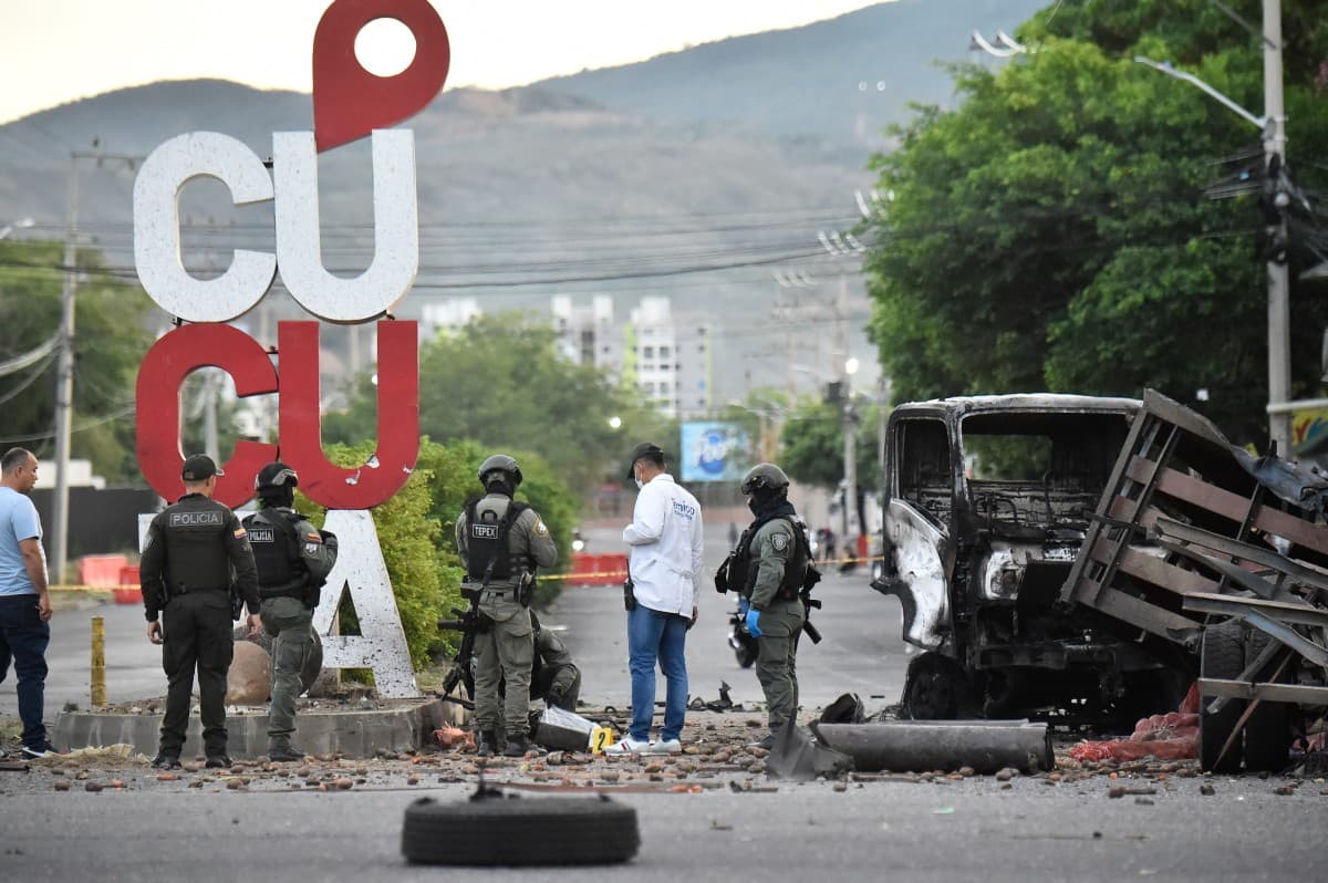 Al menos ocho policías y tres civiles resultan heridos tras atentado terrorista en la ciudad de Cúcuta, al norte de Colombia