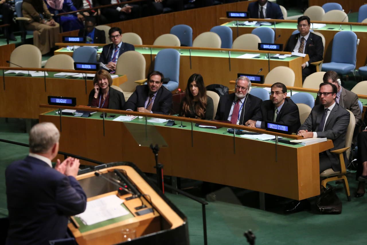Benjamín Netanyahu durante su discurso en la ONU.