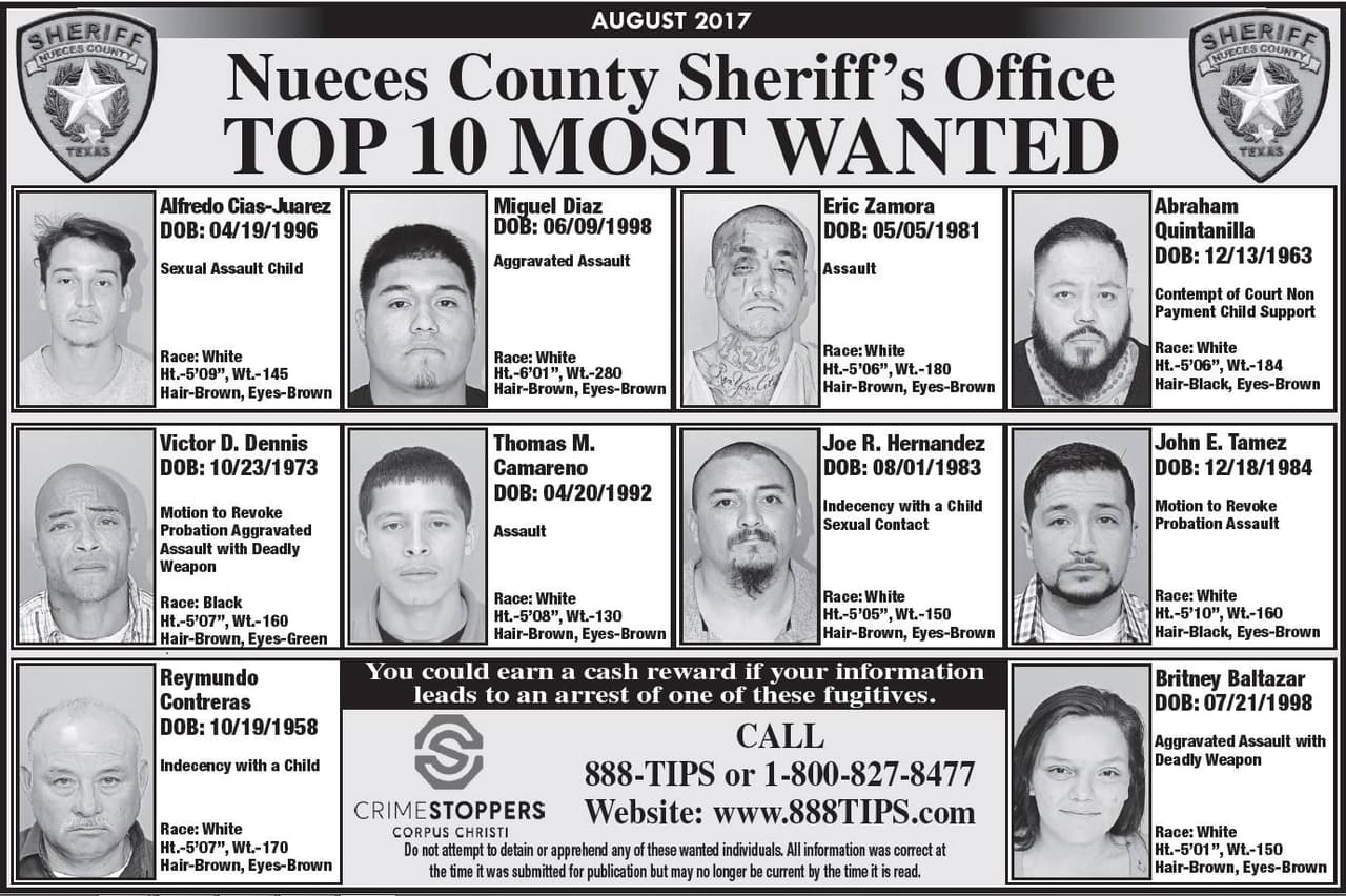 A.B. Quintanilla is Named on the 'Top 10 Most Wanted' List in Nueces County