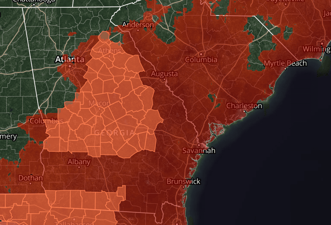 Calor de más de 105 grados: condados en el norte y centro de Georgia están bajo aviso