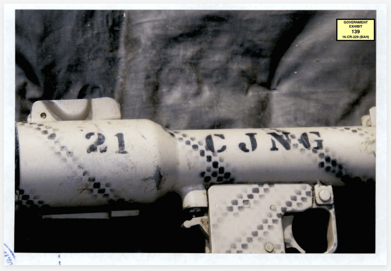 Arma incautada al CJNG, uno de los carteles más poderosos de México (Foto: Departamento de Justicia)