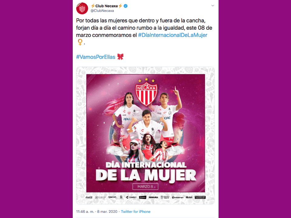 Hoy se conmemora la lucha de la mujer por sus derechos, para eliminar la violencia de género y generar más igualdad en cuanto a derechos y a salarios, para tener más autonomía y más liderazgo feminista. El deporte es una plataforma que impulsa al género femenino e incrementa su lucha para conseguirlo.