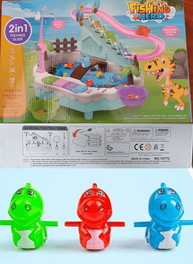 <b>10 de junio de 2021: Blue Star Trading retira del mercado Juegos de pesca de juguete</b>
<br>Este juguete fue retirado porque los rodillos de metal en la parte inferior de las figuras de dinosaurios voladores contienen niveles de plomo que exceda la prohibición federal de contenido de plomo. Es tóxico si lo ingieren niños pequeños y puede causar problemas de salud adversos. El artículo fue vendido en línea por Amazon entre febrero de 2021 y abril de 2021.
<br>Blue Star Trading está contactando a todos compradores directamente. Los clientes también pueden solicitar un reembolso llamando a
<b>Blue Star Trading al 917-300-8128 </b>entre las 9:30 a.m. y las 6 p.m. Lunes en horario de montaña hasta el viernes, o enviando un correo electrónico a
<b>1704411271@qq.com.</b>
<br>