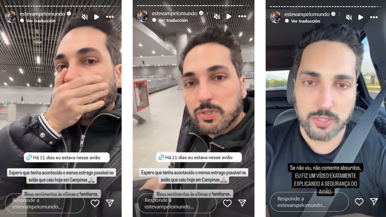 Lucas Estevam reaccionó al accidente aéreo en Brasil.