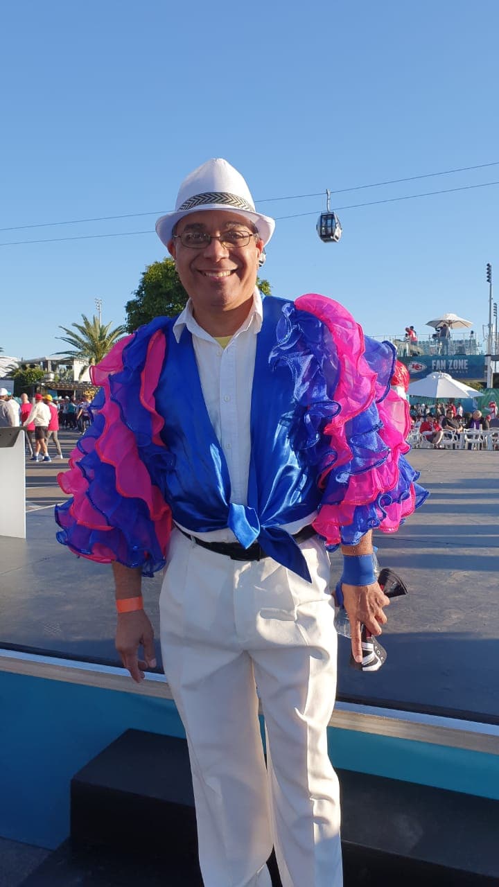 Así se vive el color en el Hard Rock Stadium de Florida previo al partido entre San Francisco 49ers y Kansas City Chiefs.